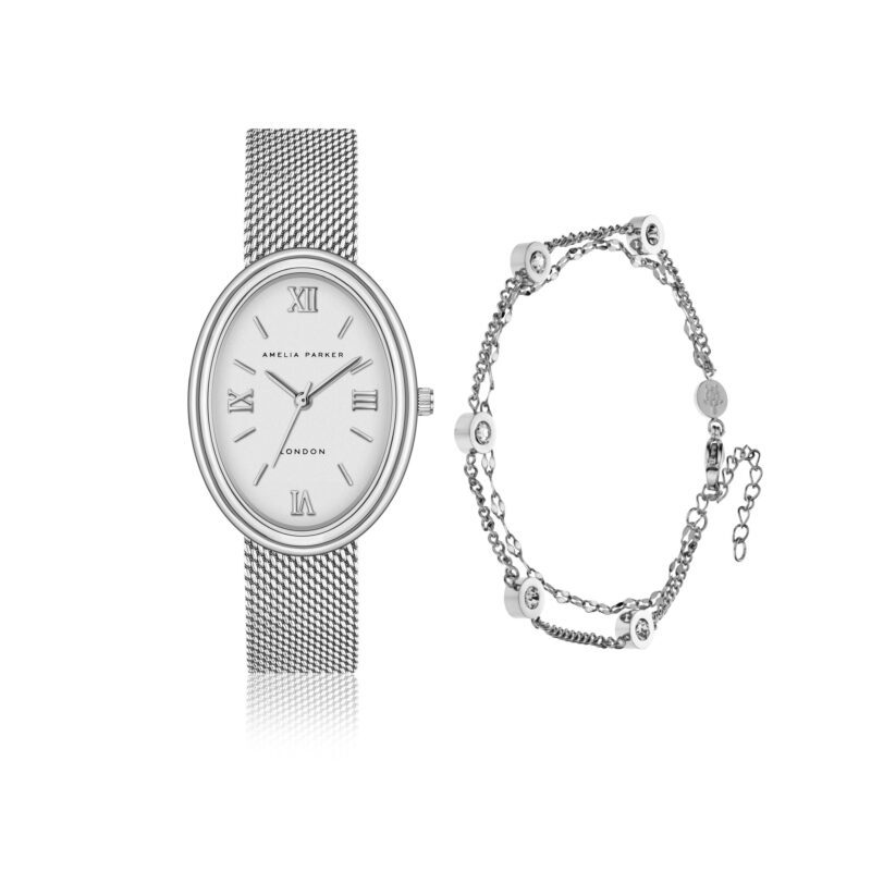 Soraya Silver Mesh Set