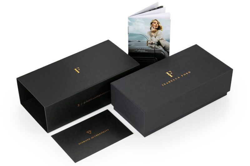 Florence Brown Leather  set in Rose gold - Image 4