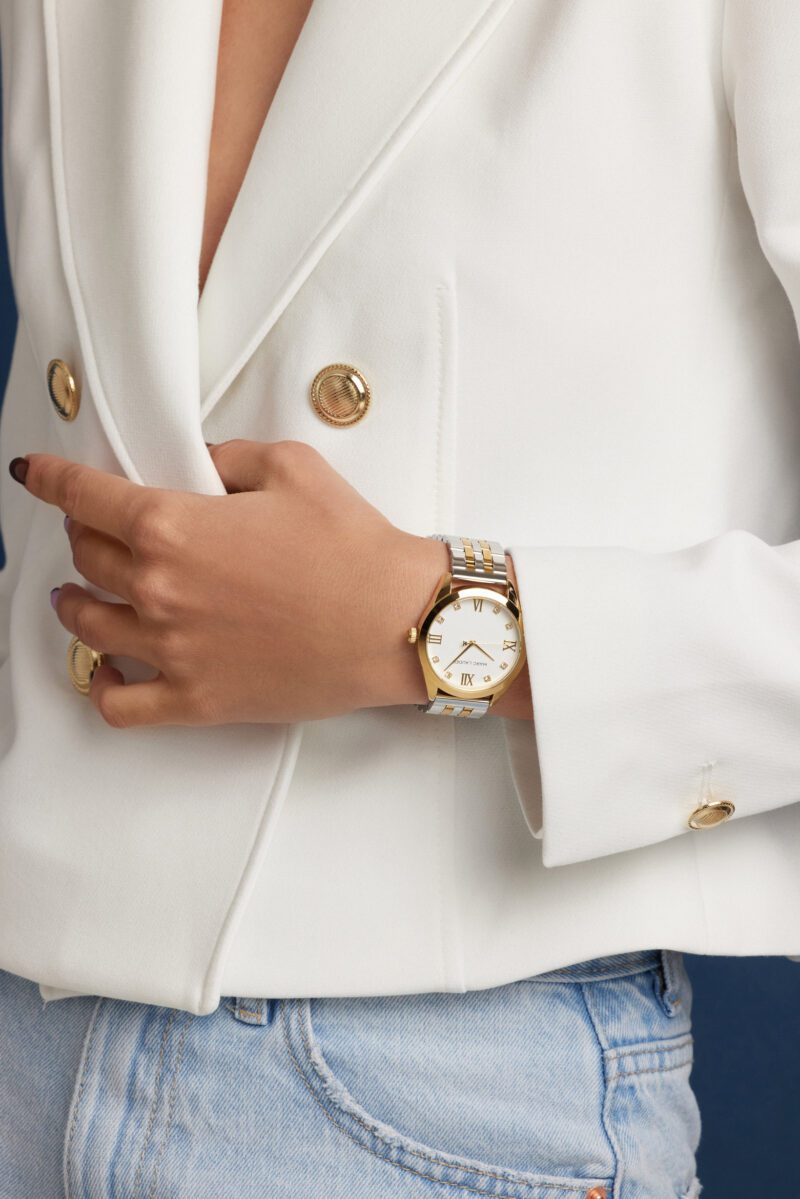 Porto White  Link  Stainless steel Set
